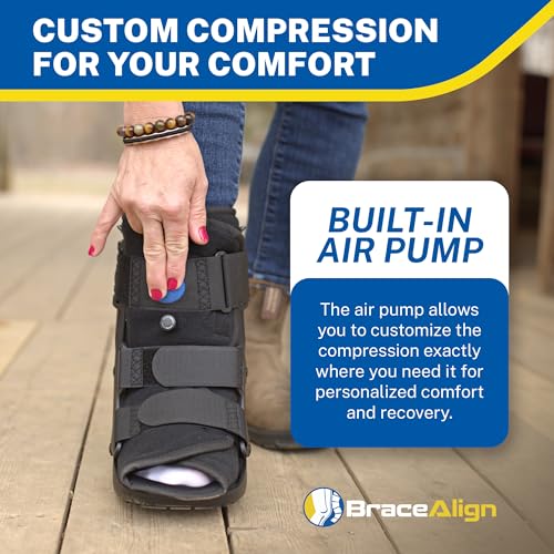 Brace Direct Short Air CAM Walker Boot M for Ankle Sprains & Foot Injury
