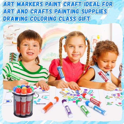 96 Pack Mixed Color Bingo Daubers Dot Markers - 6 Colors, 15ml Capacity