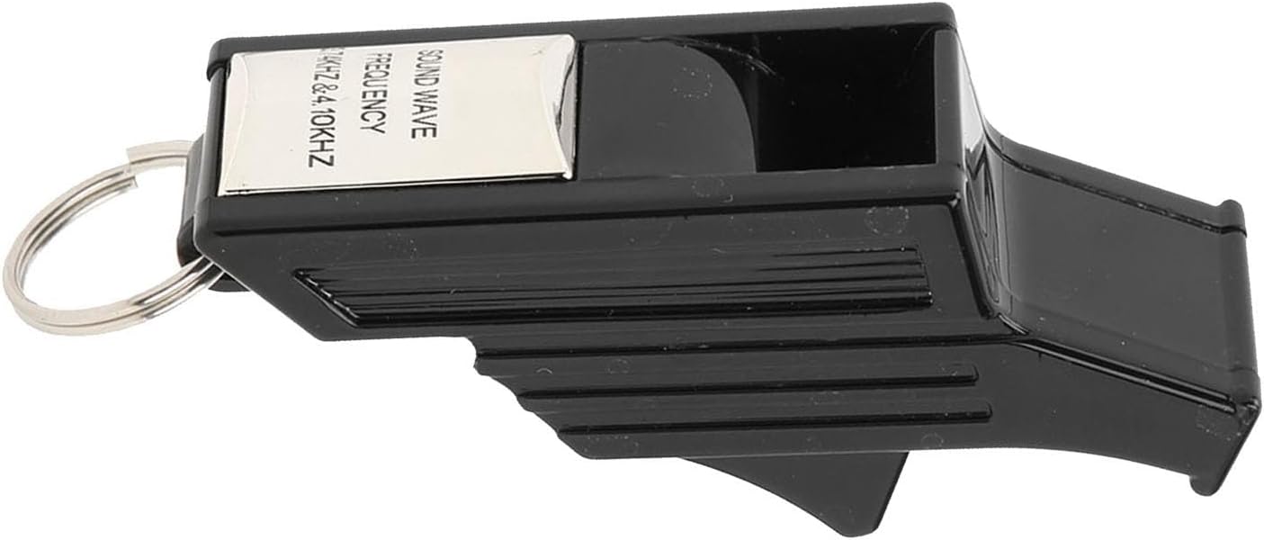 Skiennix Sports Whistle - Basketball Referee & Training Tool | Emergency Lifesaving (Black/Silver)