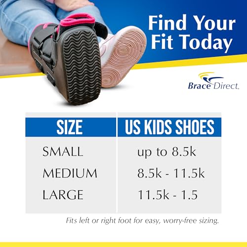 Kids Pediatric Walking Boot for Broken Foot Ankle Toe - Blue, Size L