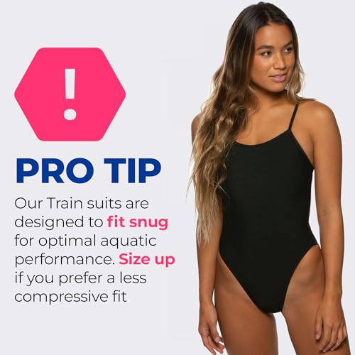 JOLYN Women's Brandon Fixed Back One-Piece Swimsuit - Medium Coverage, Black, Size 28
