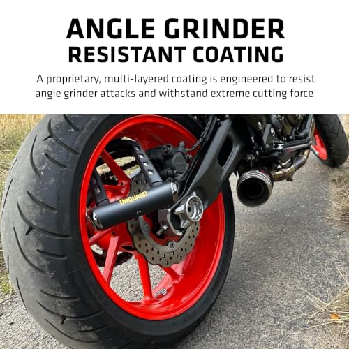 OnGuard RockSolid U-Lock 14mm Hardened Steel Bike Lock with Anti-Grind Coating