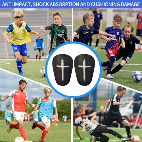 Mini Soccer Shin Guards for Kids Age 4-6 Small White Black Protective Gear