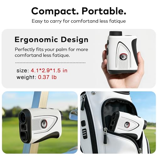 MOESAPU Golf Rangefinder with Slope, 1200-Yard Accurate Laser Distance Finder for Men
