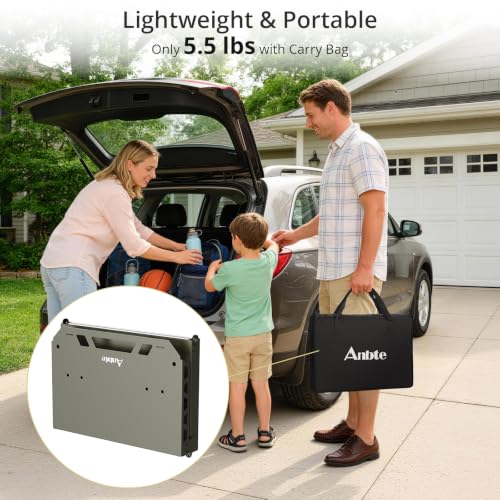 Adjustable Aluminum Camping Table with Folding Legs & Storage Basket