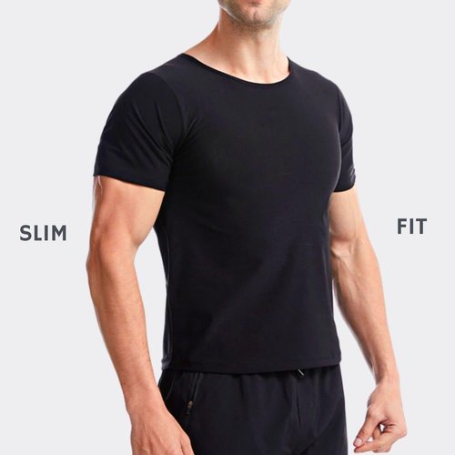 Nano Hertz Sauna Sweat Suit - Weight Loss Shapewear Top for Men | Short Sleeve Workout Vest