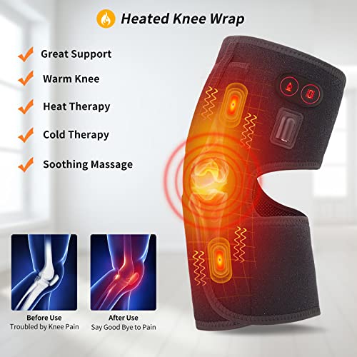 Heated Knee Pad Battery Powered Heating Brace for Men Women Elders