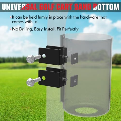1PCS Golf Cart Sand Bottle Holder with Bracket 35oz Capacity for Yamaha Club Car EZGO - No Drilling