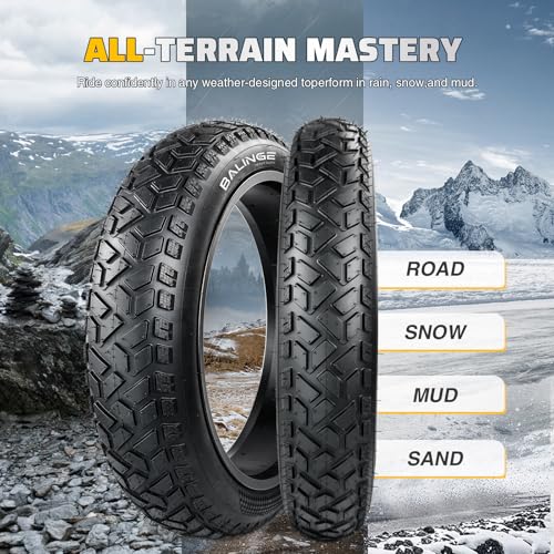 20x4 Inch Fat Tire for E-Bike, Mountain Bike, Tricycle | Heavy Duty All-Terrain Black - Variation of 20" x 4" / 2 Tire + 2 Tube