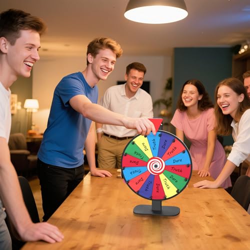 12 Inch Heavy Duty Prize Wheel with 14 Slots for Party and Classroom Games