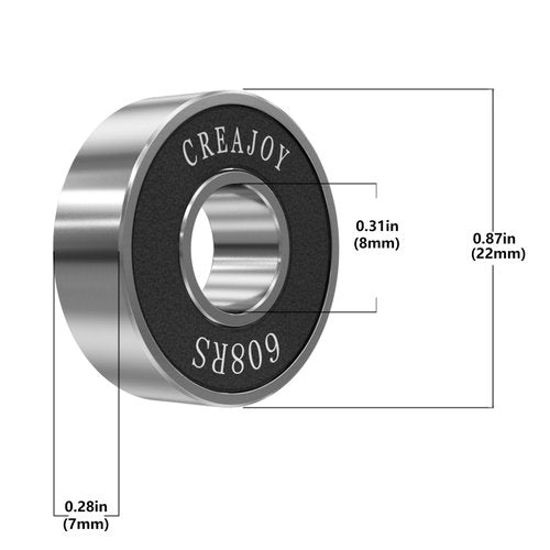 Skateboard Wheels with Bearings, 60mm 92a Hardness, Set of 4 (Black)