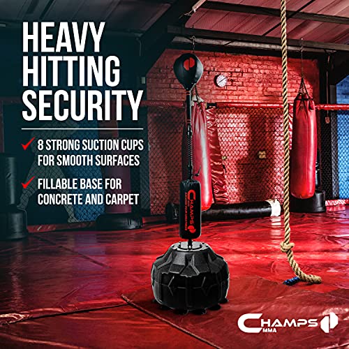 Adjustable Reflex Punching Bag Stand with Suction Cups for Boxing MMA Training