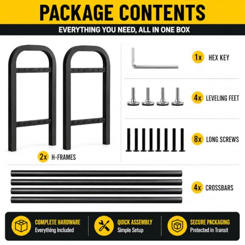 2-Tier Dumbbell Rack with Adjustable Spacing - Heavy Duty Home Gym Storage Stand