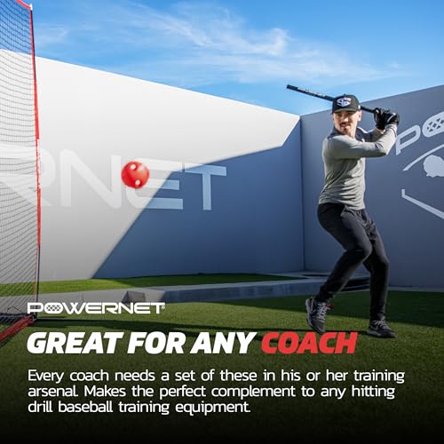 PowerNet Crushers & Weighted Baseballs - Softball Hitting Trainer for Speed Power & Coordination, Set of 24 Balls with Practice Bucket