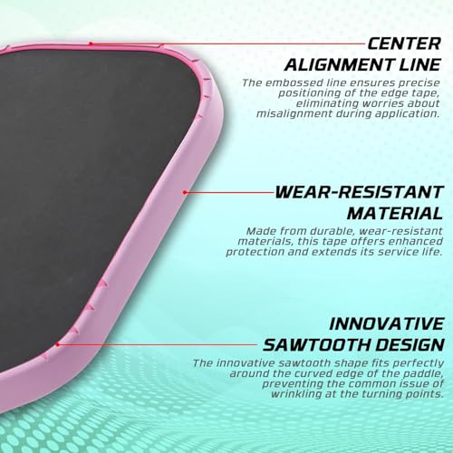 Pink Pickleball Paddle Edge Guard Tape 26mm Width - Edge Protection & Cover