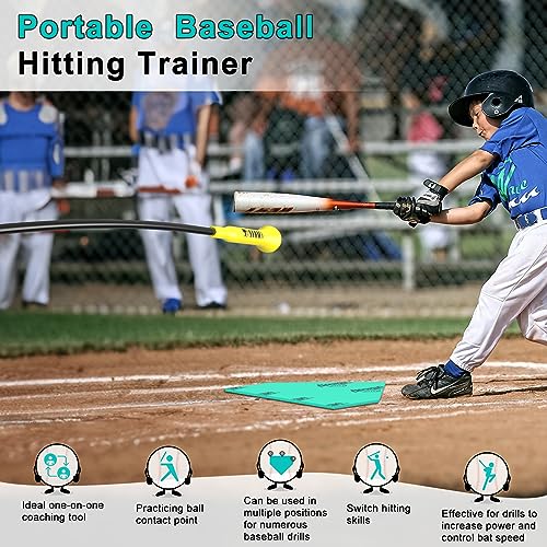 Baseball Swing Trainer - Hitting Stick Batting Practice Equipment 54" - One-on-One Coaching Tool
