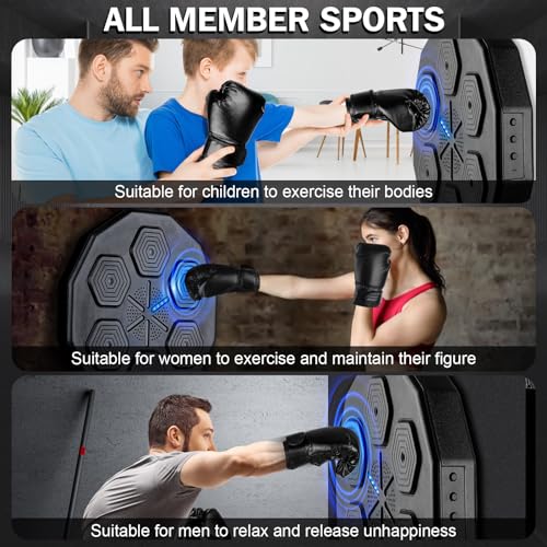 Bluetooth Music Boxing Machine with Beat Sync Wall Mount - Family Fitness Equipment