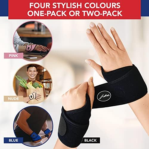 Doctor Developed Wrist Brace - Carpal Tunnel & Arthritis Support Wraps | Medium Size, 2 Pack