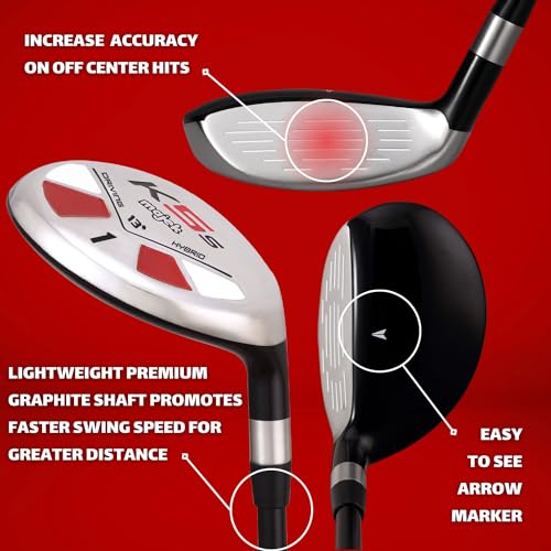 Golf Hybrid 13° Driving Iron - Senior Flex Graphite, Tall Length, Right Hand