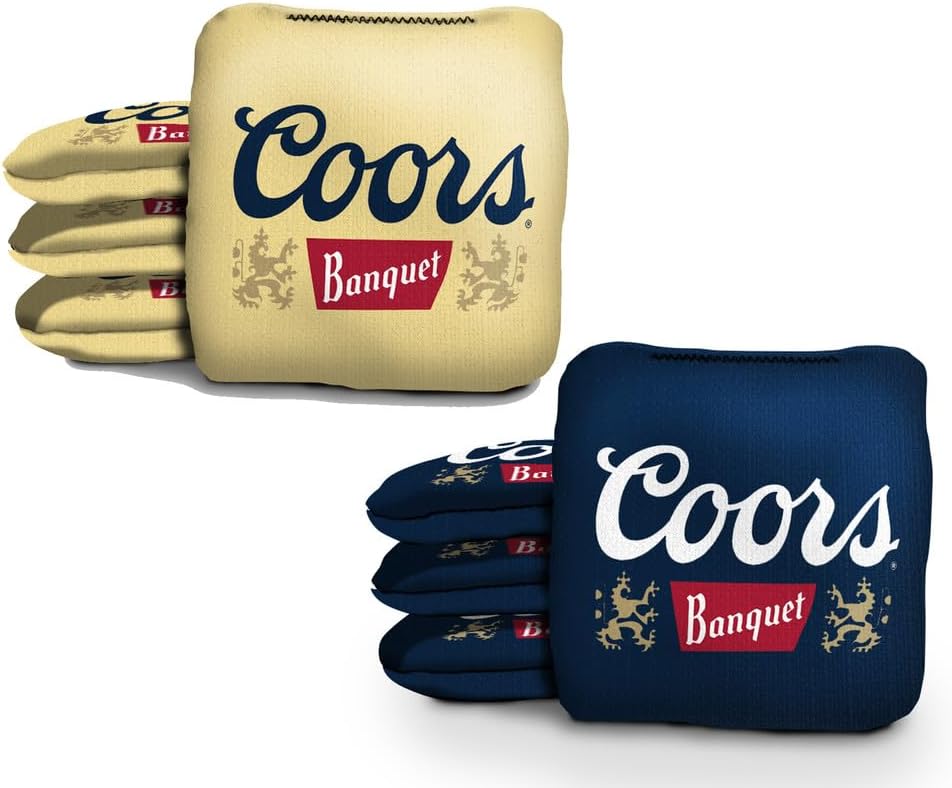 Slick Woody's Beer Cornhole Bags - American Flag Design | Resin-Filled for Tournament Play - Set of 8