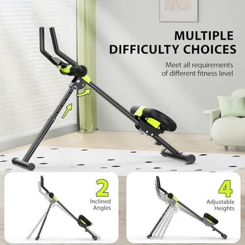Ab Workout Machine for Home Fitness - Abdominal & Core Trainer, Adjustable & Foldable, VISLIM