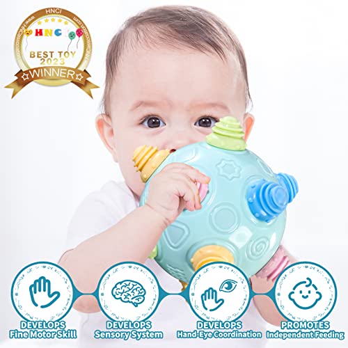 Blue Bumble Ball for 1+ Year Old - Interactive Musical Sensory Toy for Toddlers