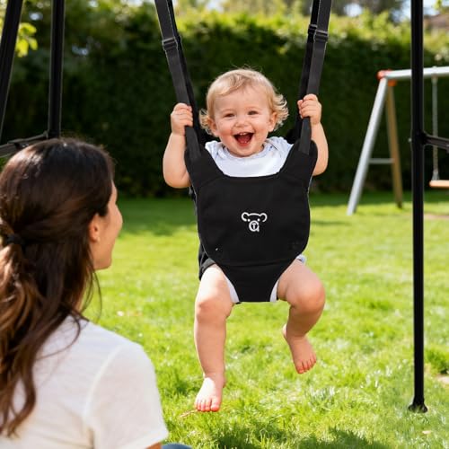2-in-1 Baby Jumper and Swing Set - Foldable Stand for Indoor & Outdoor Use