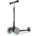 3-Wheel Kick Scooter for Kids Ages 3-8 Lean-to-Steer Toddler Scooter with Extra Wide Light Up Wheels, 4 Adjustable Heights, Foldable Scooters for Boys & Girls, Max Weight 110lbs (Black)