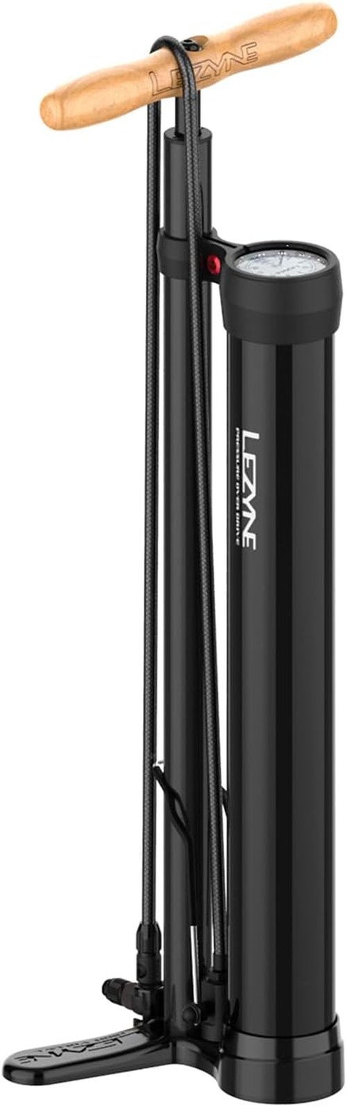 LEZYNE High Volume Tubeless Bike Floor Pump - 220 PSI Gauge for Mountain & Gravel Bikes | ABS-1 Pro Chuck