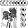 Soulchen Aluminum Cable Pulley Wheel 90mm, Silver, 2-14 Pcs Fitness Pulley System