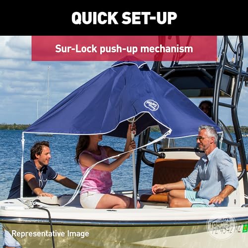TaylorMade Anchorshade III Boat Shade White - Adjustable UV-Resistant Sunshade for Marine & Dock Use