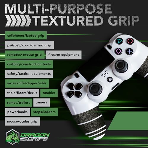 Black 5x7 Inch Multi-Purpose Rubber Grip Tape Pack of 2 - Non Slip, Waterproof