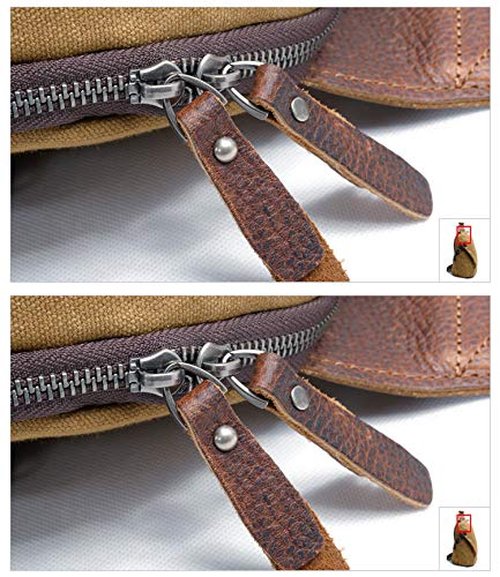 Lmagice Men's Sling Backpack Waxed Canvas Crossbody Bag Casual Daypacks