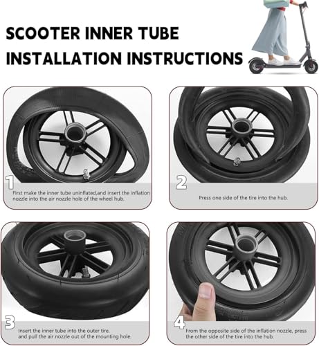 8.5 Inch Scooter Tire and Inner Tube Set for 50/75-6.1 Electric Scooters