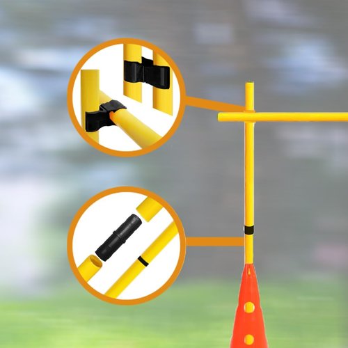 Agility Poles - Detachable Speed Training Set with 8 Cones & 12 Poles for Enhanced Performance