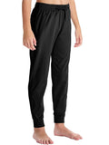 DEVOROPA Toddler to Youth Boys Joggers Kids Tapered Leg Sweatpants Lightweight Running Soccer Sports Athletic Pants Pockets Black L