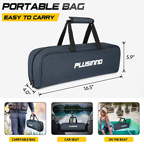 2 Pack Full Fishing Kit with Telescopic Rods & Reels - Carrier Case Included