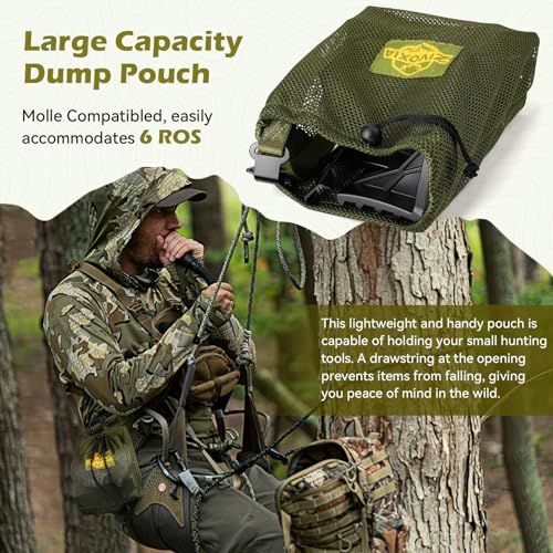 ZIVOXIA 4 Pack Ultra-Light Saddle Hunting Platform Steps with Heavy-Duty Strap & Cam Buckle, Anti-Slip Design