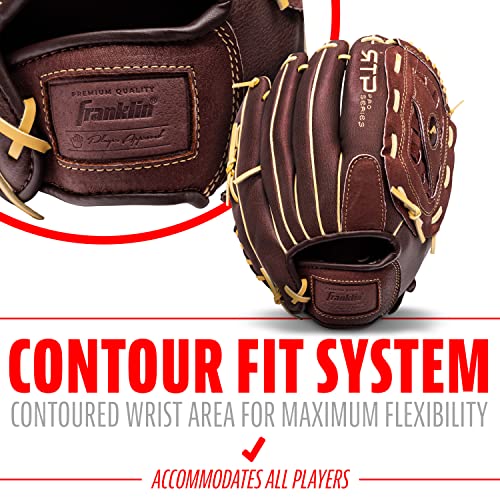 12.5-Inch Franklin Sports RTP Pro Baseball Glove Basket Web Brown - Fielding