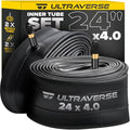 24 Inch x 4.0 Fat Tire Inner Tube - Compatible with Mountain & Gravel Bikes - 20x4.0, 26x4.0, 16x4.0/3.0 - Schrader Valve