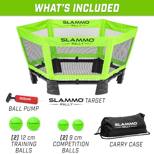 Slammo Rally Vertical Net Game Set - Original Roundnet with Longer Rallies