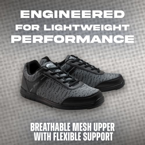 Men's Athletic Bowling Shoes - 10.5 Black Steel Mesh, Left/Right Hand