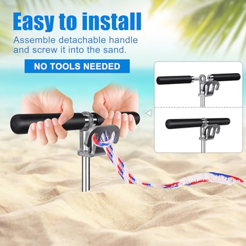 36-Inch Stainless Steel Boat Anchor with 32ft Rope for Sandbars & Shallow Water — Pack of 2