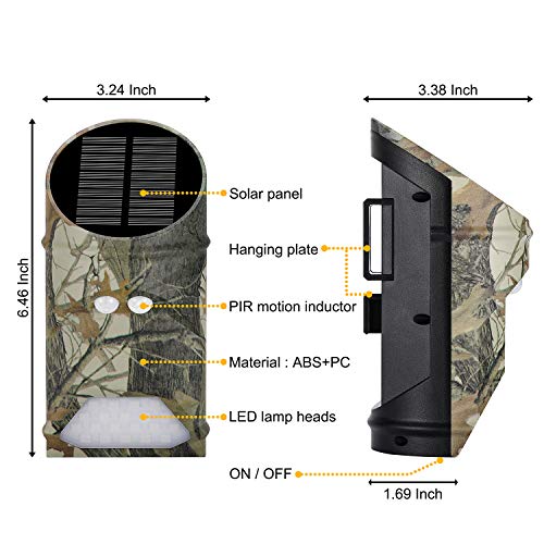 Solar-Powered Hog & Deer Feeder Light with Motion Sensor, 3 Pack