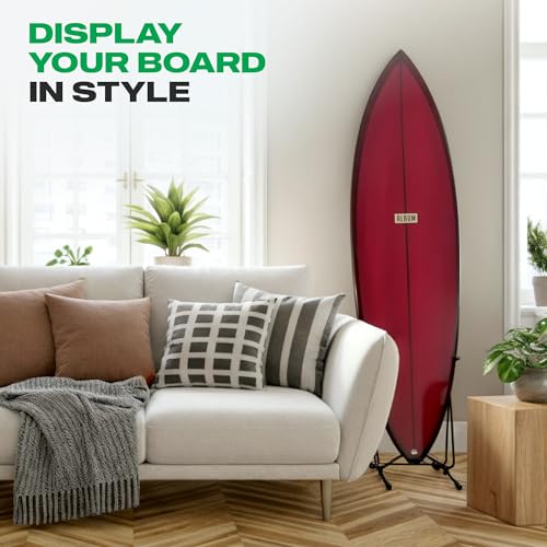 Surfboard Stand Floor Rack for Longboards & Shortboards - Space Saving Storage