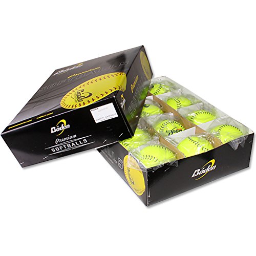 Baden 12-Inch Softball with Reinforced Kevlar Seams - Pack of 12