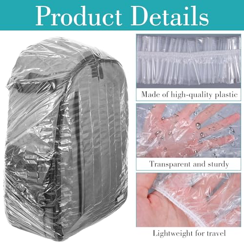 Disposable Waterproof Backpack Rain Cover 10 Pack for Hiking & Travel