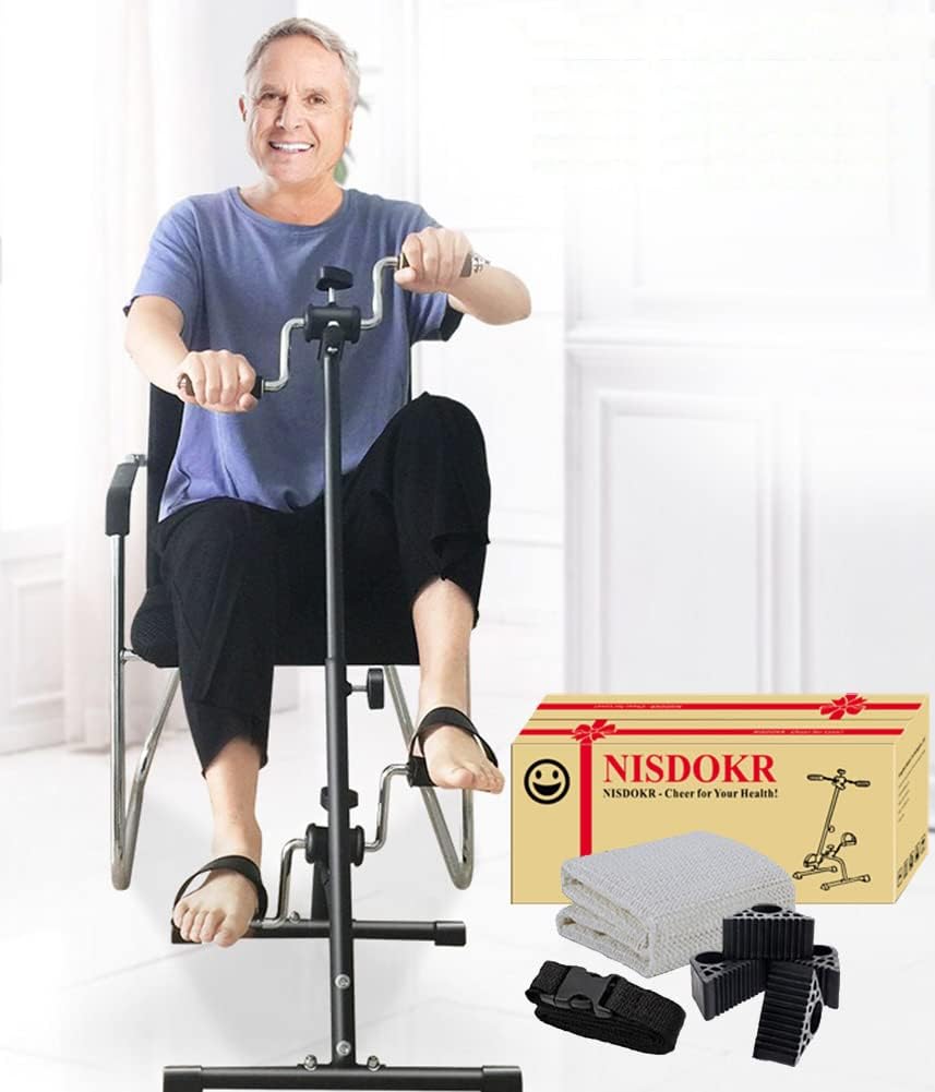 Skiennix Pedal Exerciser Bike - Adjustable Hand, Arm & Leg Fitness Equipment for Seniors | Total Body Workout