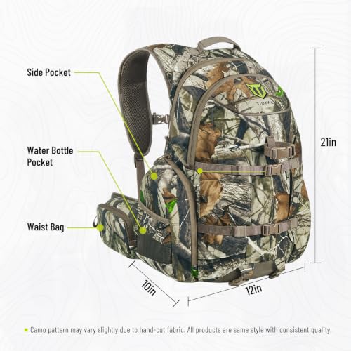 TIDEWE 40L Camo Hunting Backpack for Men - Deer Hunting Gear, Lightweight & Durable