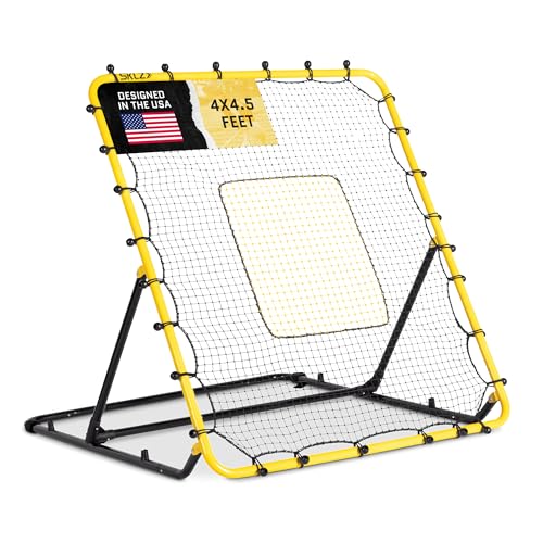 Fielding Trainer - Baseball, Softball & Volleyball Rebounder Net with 3 Return Angles - Portable Practice Aid (Variation of THIS listing)